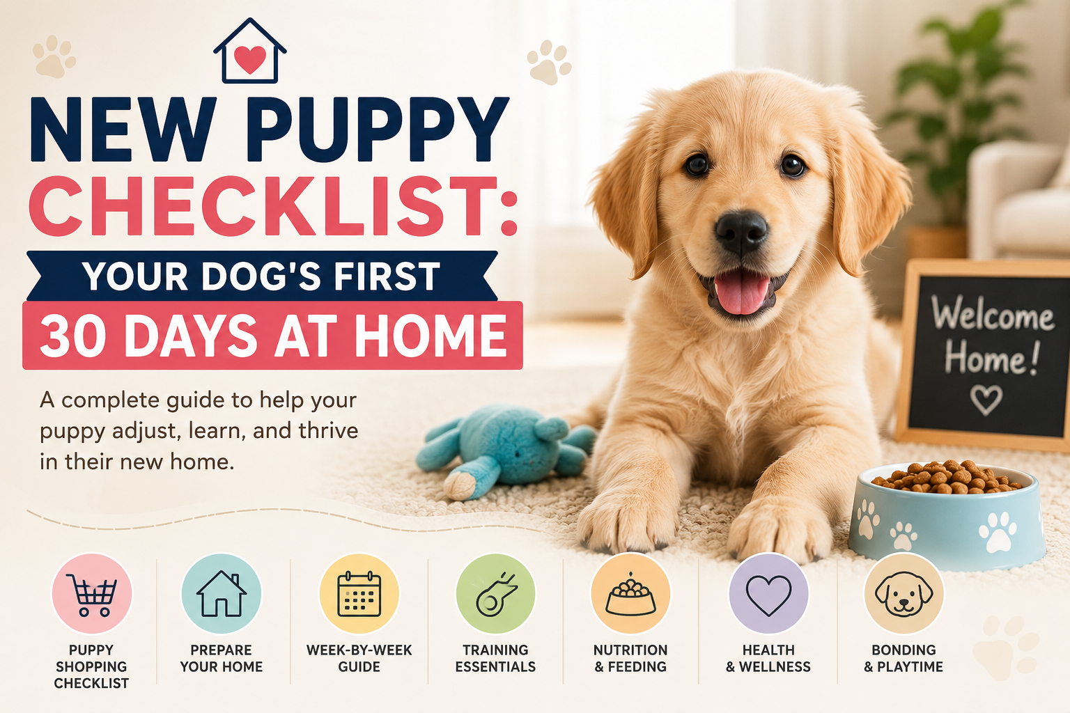 New Puppy Checklist: Your Dog's First 30 Days at Home