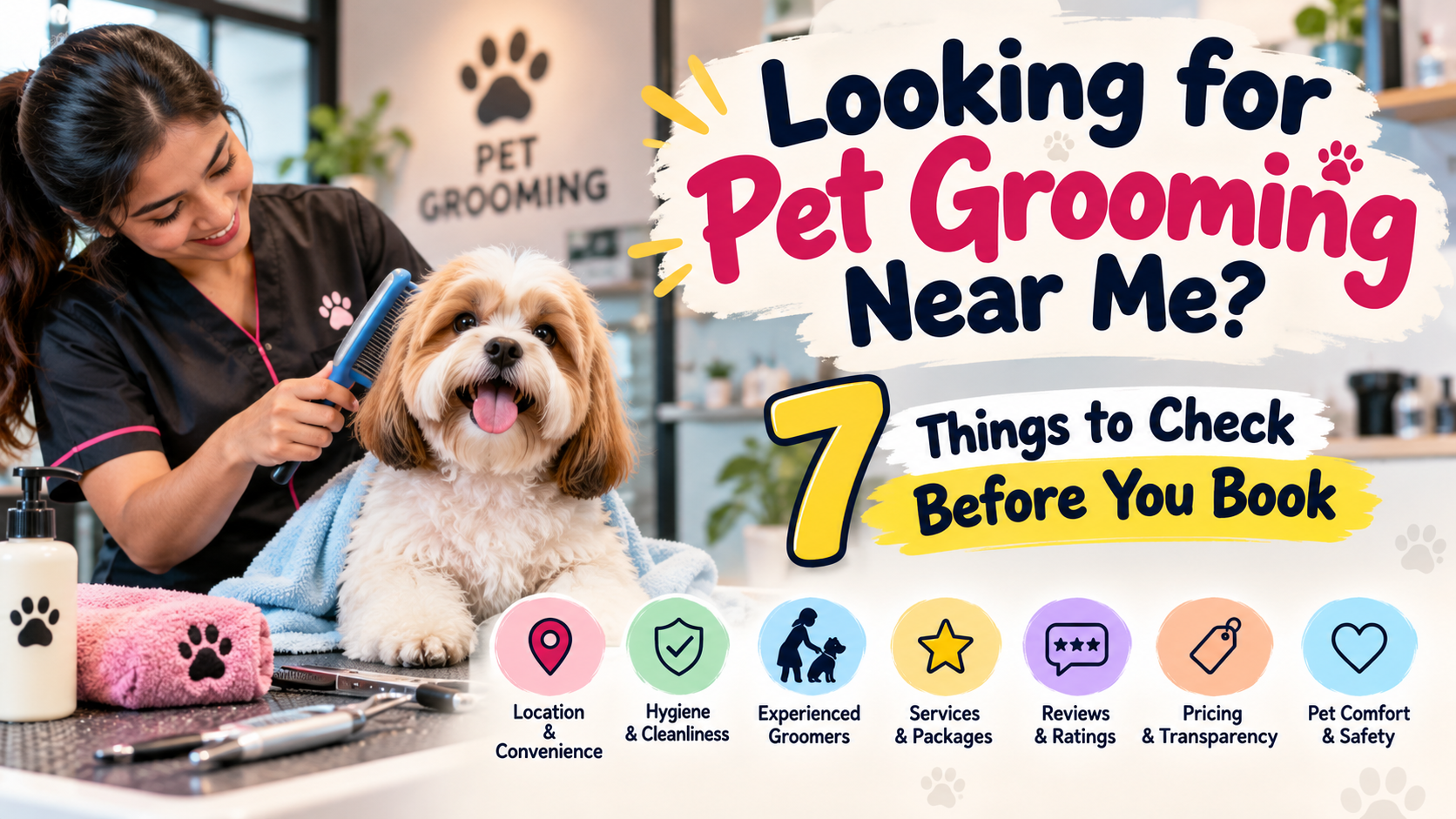 Looking for Pet Grooming Near Me? 7 Things to Check Before You Book